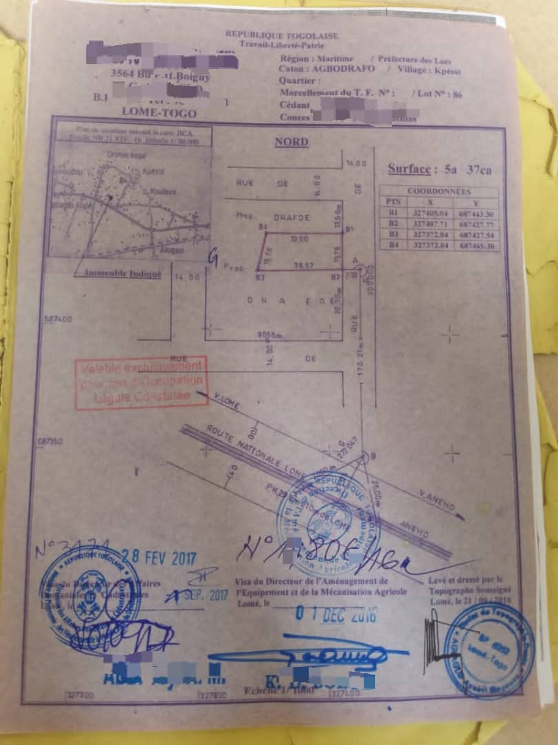 Terrain Demi lot en vente a kpessi