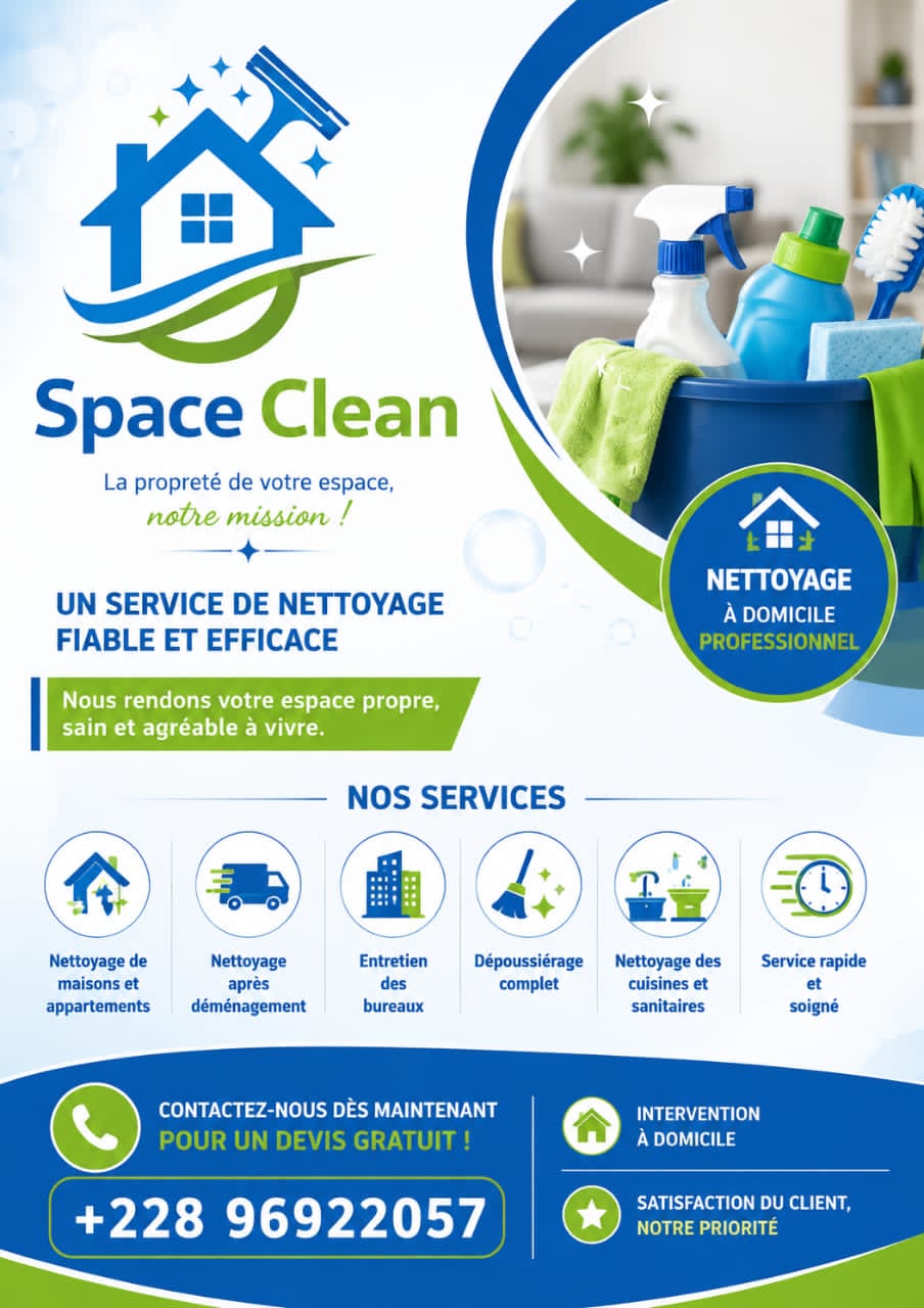 Space clean, pour rendre propre vos locaux